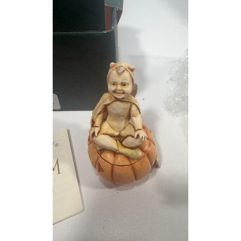 Harmony Kingdom Pumkinfest Trinket Box Halloween Imp Pumpkin 1996 England